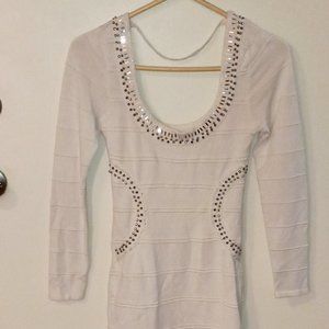 White Sequined Bodycon dress